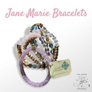 Jane Marie Set of 5 Stretch Bracelets - New with Tags